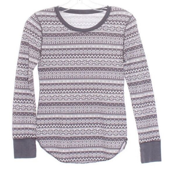 Snowflake Waffle Knit Thermal Shirt- TALL - Picture 1 of 7